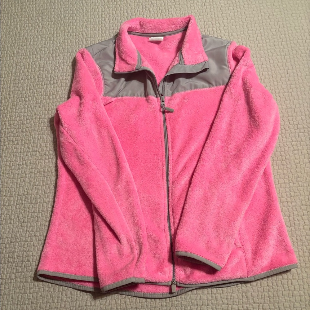 Danskin Fleece Jacket in Pink and Gray